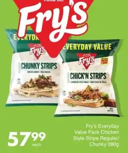 Save Fry's Everyday Value Pack Chicken Style Strips Regular/ Chunky offer