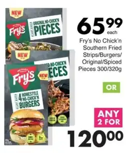Save Fry's No Chick'n Southern Fried Strips/ Burgers/ Original/ Spiced Pieces offer