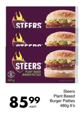 Save Steers Plant Based Burger Patties offer