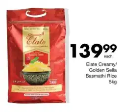 Save Elate Creamy/ Golden Sella Basmathi Rice offer