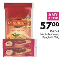 Save Fatti's & Moni's Macaroni/ Spaghetti offer