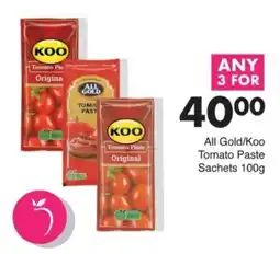 Save All Gold/ Koo Tomato Paste Sachets offer