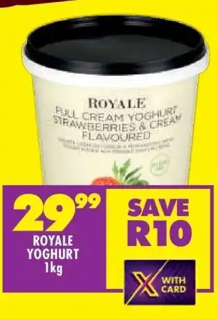 Shoprite ROYALE YOGHURT 1kg offer