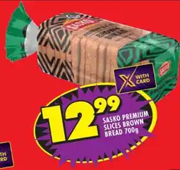 Shoprite Sasko Premium Slices Brown Bread 700g offer
