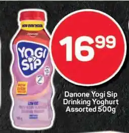 Pick n Pay Danone Yogi Sip Drinking Yoghurt Assorted 500g offer