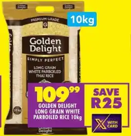 Shoprite GOLDEN DELIGHT LONG GRAIN WHITE PARBOILED RICE 10kg offer