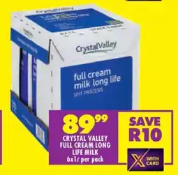 Shoprite CRYSTAL VALLEY FULL CREAM LONG LIFE MILK offer