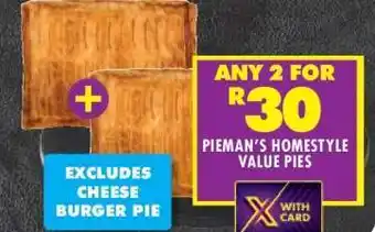 Shoprite PIEMAN'S HOMESTYLE VALUE PIES offer