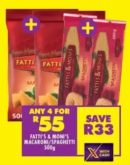 Shoprite Fatti's & Moni's Macaroni/Spaghetti 500g offer
