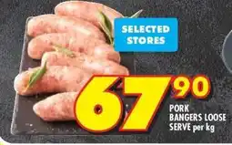 Shoprite PORK BANGERS LOOSE offer
