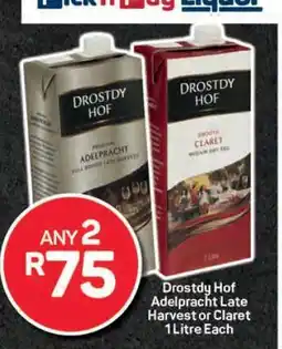 Pick n Pay Drostdy Hof Adelpract Late Harvest or Claret offer