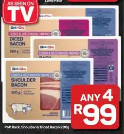 Pick n Pay Hypermarket PNP Back, Shoulder or Diced Bacon 200g offer