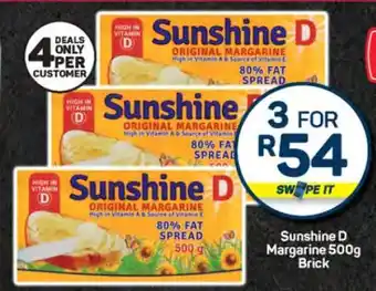 Pick n Pay Sunshine D Margarine 500g Brick offer