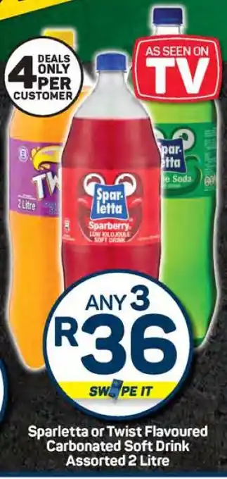 Pick n Pay Sparletta or Twist Flavoured Carbonated Soft Drink offer