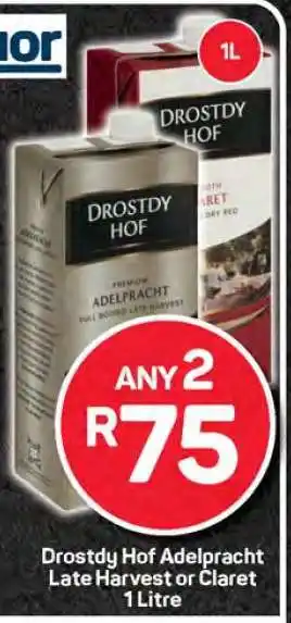 Pick n Pay Drostdy Hof Adelpracht Late Harvest or Claret offer
