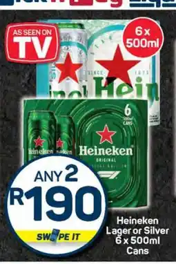 Pick n Pay Heineken Lager or Silver offer