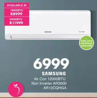 Save Hyper SAMSUNG Air Con 12000BTU Non Inverter AR3000 offer