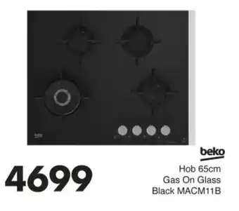 Save Hyper Beko Hob 65cm Gas On Glass Black offer