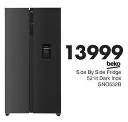 Save Hyper Beko Side By Side Fridge Dark Inox offer
