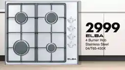 Save Hyper ELBA 4 Burner Hob Stainless Steel offer