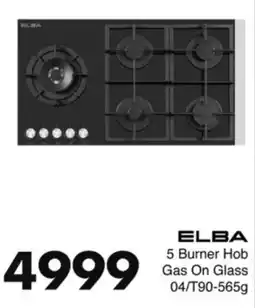 Save Hyper ELBA 5 Burner Hob Gas On Glass offer