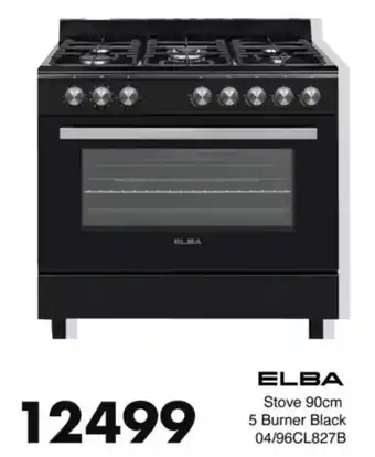 Save Hyper ELBA Stove 90cm 5 Burner Black offer
