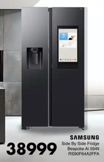Save Hyper SAMSUNG Side By Side Fridge Bespoke Ai offer