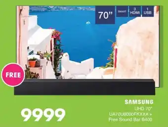 Save Hyper SAMSUNG UHD 70" Smart TV offer