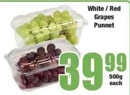 Boxer White / Red Grapes Punnet offer