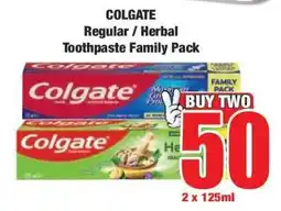 Boxer COLGATE Regular / Herbal Toothpaste Family Pack offer