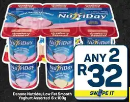 Pick n Pay Hypermarket Danone Nutriday Low Fat Smooth Yoghurt Assorted offer