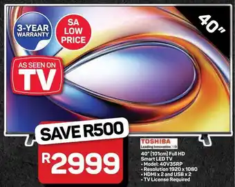 Pick n Pay Hypermarket TOSHIBA 40" 101cm Full HD Smart LED TV offer
