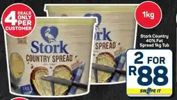 Pick n Pay Hypermarket Stork Country 40% Fat Spread Tub offer