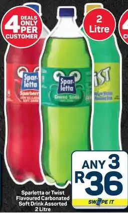 Pick n Pay Hypermarket Sparletta or Twist Flavoured Carbonated Soft Drink Assorted offer