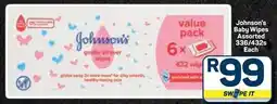 Pick n Pay Hypermarket Johnson's Baby Wipes Assorted offer