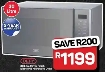 Pick n Pay Hypermarket DEFY Mirror Finish Electronic Microwave Oven offer