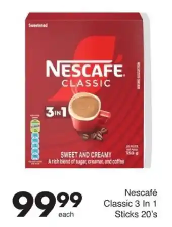 Save Nescafé Classic 3 In 1 Sticks offer