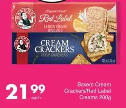 Save Bakers Cream Crackers/ Red Label Creams offer