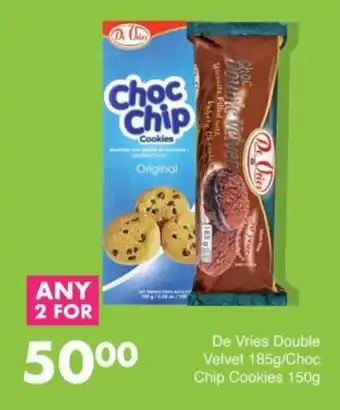 Save De Vries Double Velvet/ Choc Chip Cookies offer