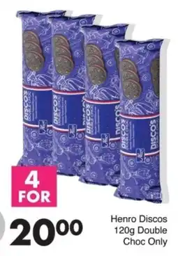 Save Henro Discos Double Choc Only offer