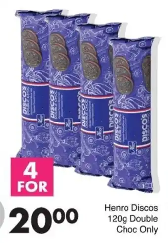 Save Henro Discos Double Choc Only offer