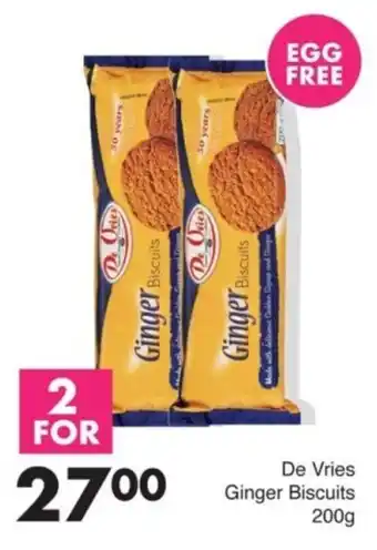 Save De Vries Ginger Biscuits offer