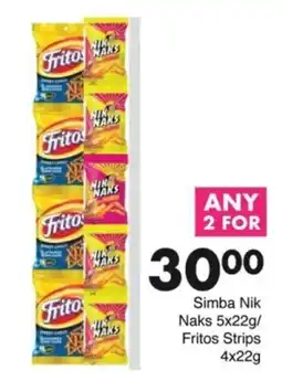 Save Simba Nik Naks/ Fritos Strips offer