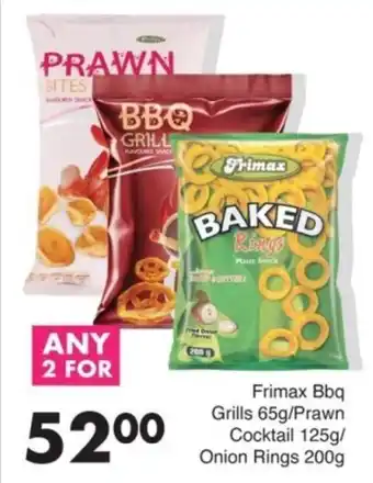 Save Frimax Bbq Grills/ Prawn Cocktail/ Onion Rings offer