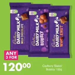 Save Cadbury Slabs/ Bubbly offer