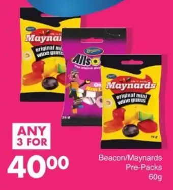 Save Beacon/ Maynards Pre-Packs offer