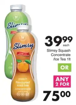 Save Slimsy Squash Concentrate/ Ice Tea offer