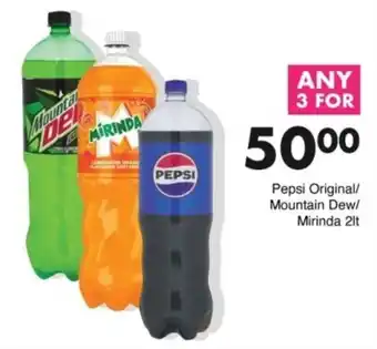 Save Pepsi Original/ Mountain Dew/ Mirinda offer
