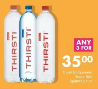 Save Thirsti Unflavoured Water Still/ Sparkling offer