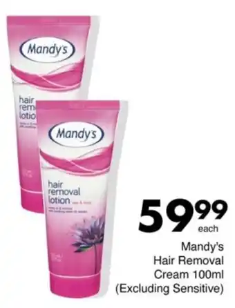 Save Mandy's Hair Removal Cream offer